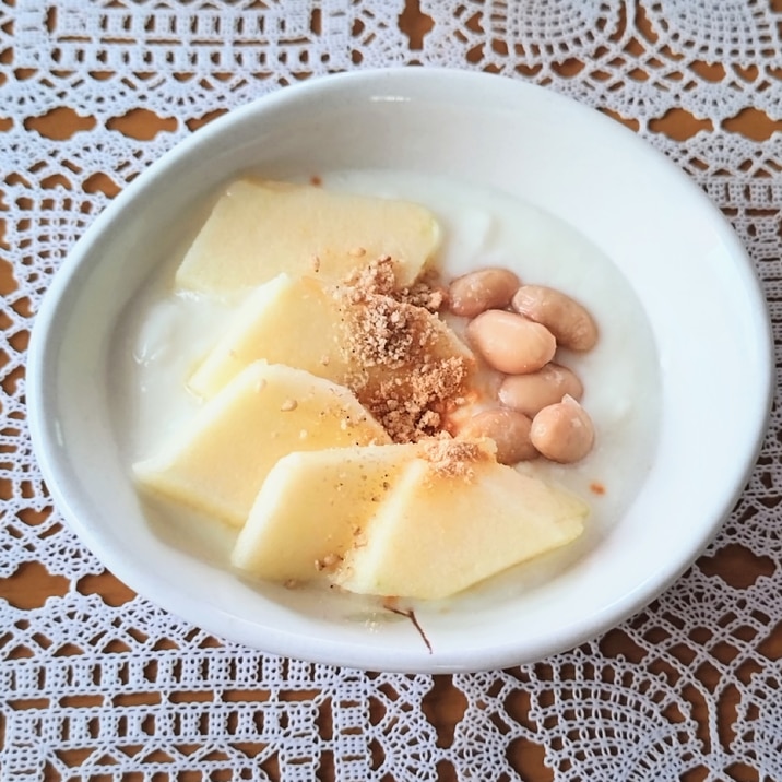 りんごと大豆のきな粉胡麻ヨーグルト◇
